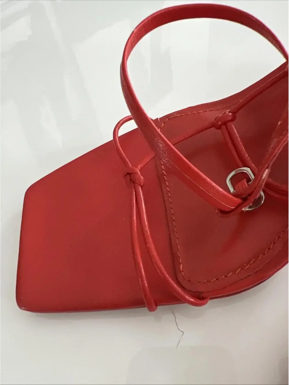 NEW Jonathan Simkhai MEGHAN HEELED WRAP SANDAL Dark Orange Size 41/US11